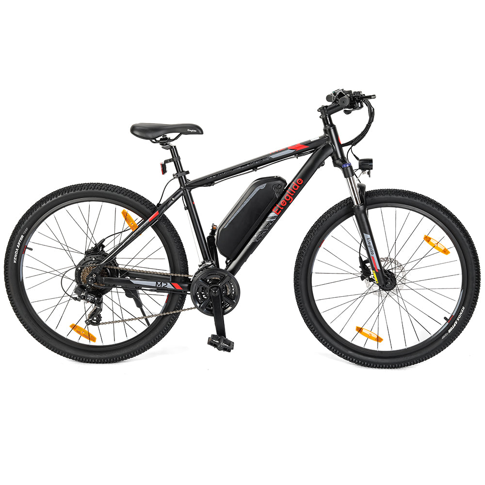 Eleglide M2 27.5 inch electric mountain bike with large wheels, powerful motor, and hydraulic suspension – Volt Ventures