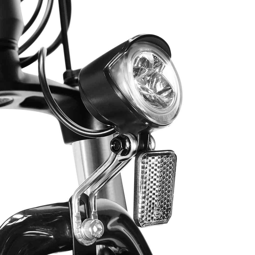 Eleglide T1 step-through electric bike with low frame, rear rack, suspension fork, and 250W motor – Volt Ventures