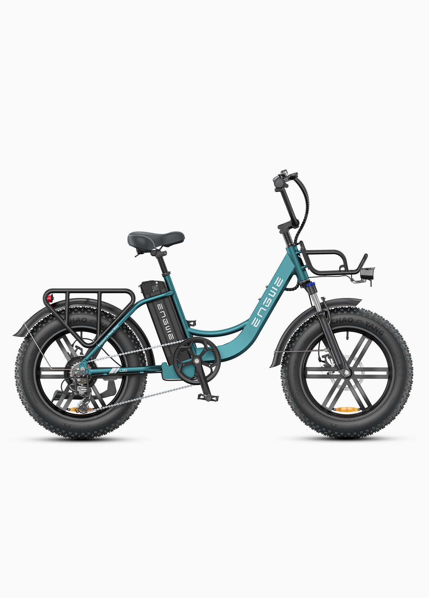 Engwe L20 Boost Green Fat Tyre Cargo Electric Bike – Durable City and Utility E-Bike from Volt Ventures