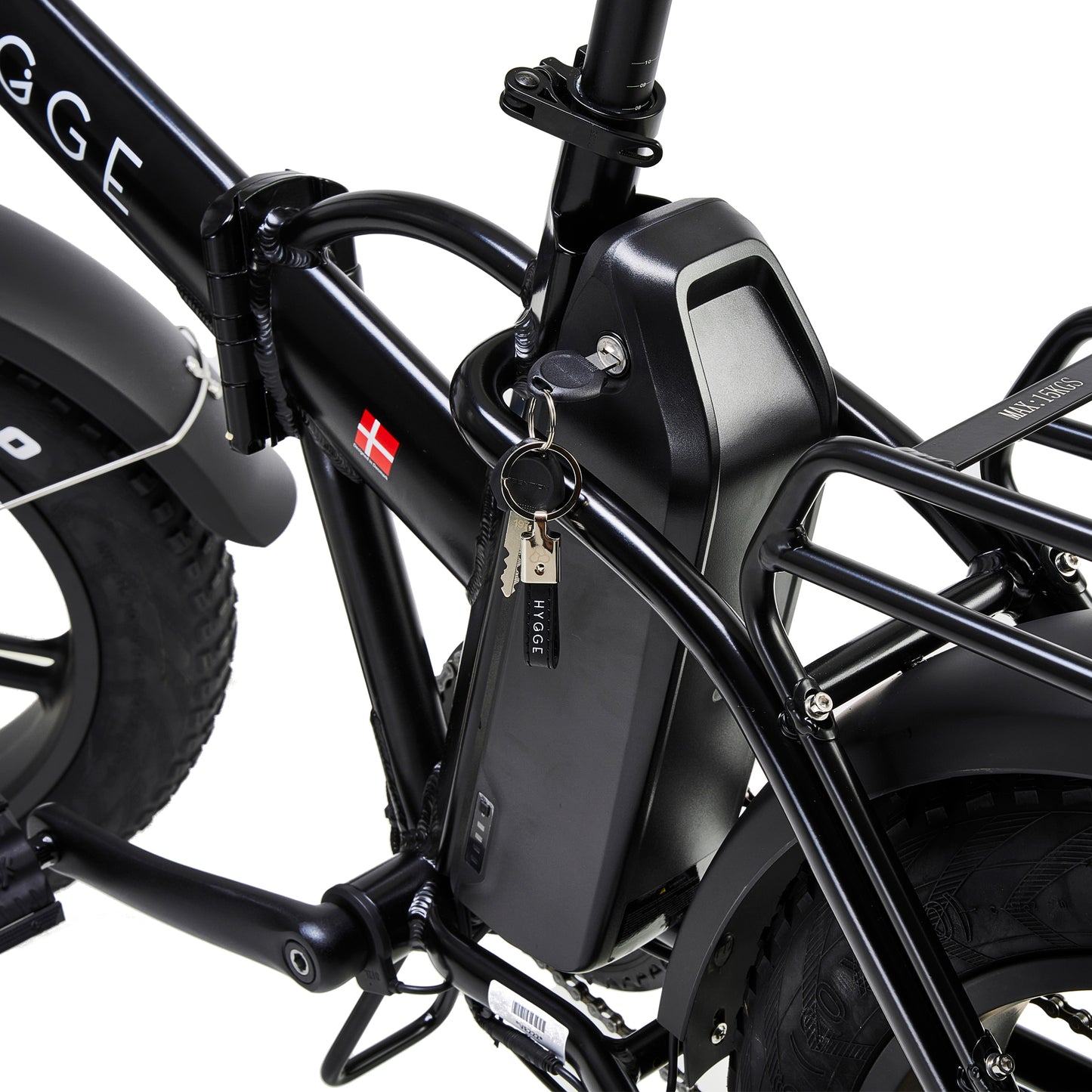 Hygge Vester electric bike black – urban step-through e-bike with mudguards and rear rack – Volt Ventures