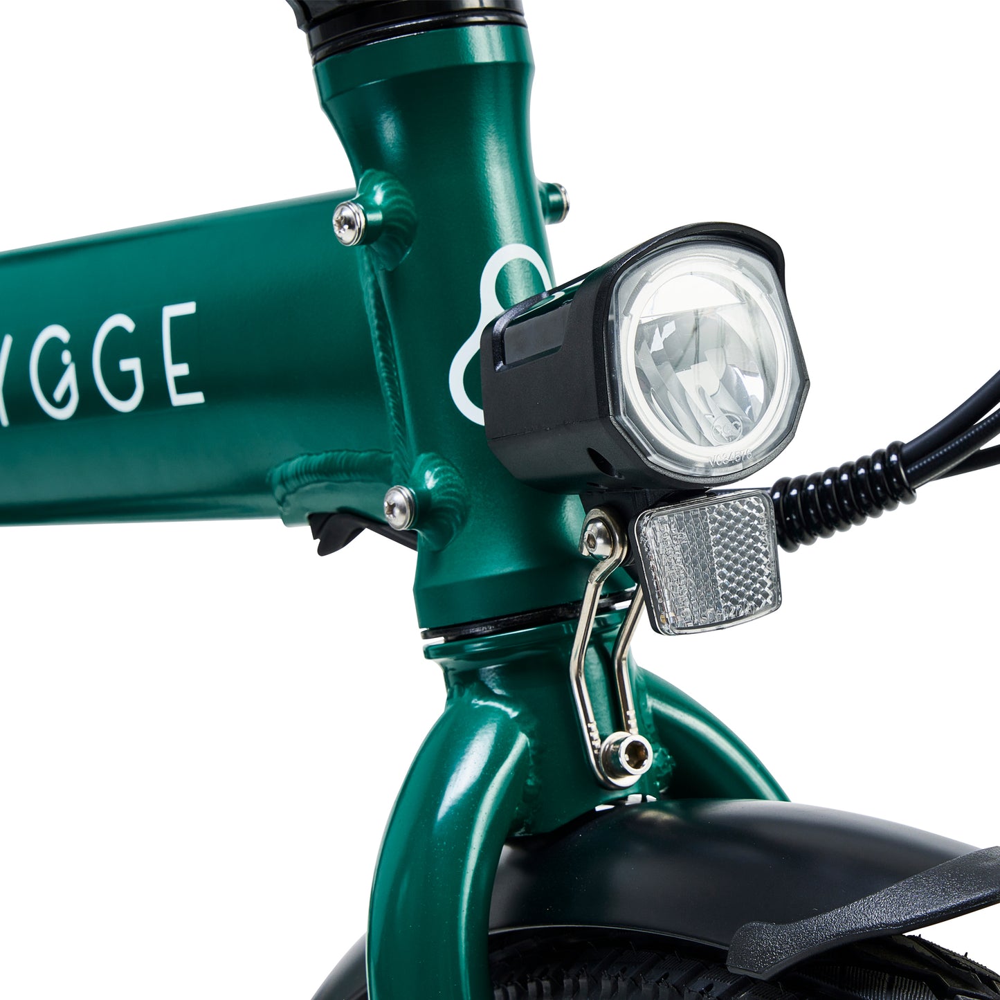 Hygge Virum green foldable cargo electric bike – compact utility e-bike for urban transport – Volt Ventures