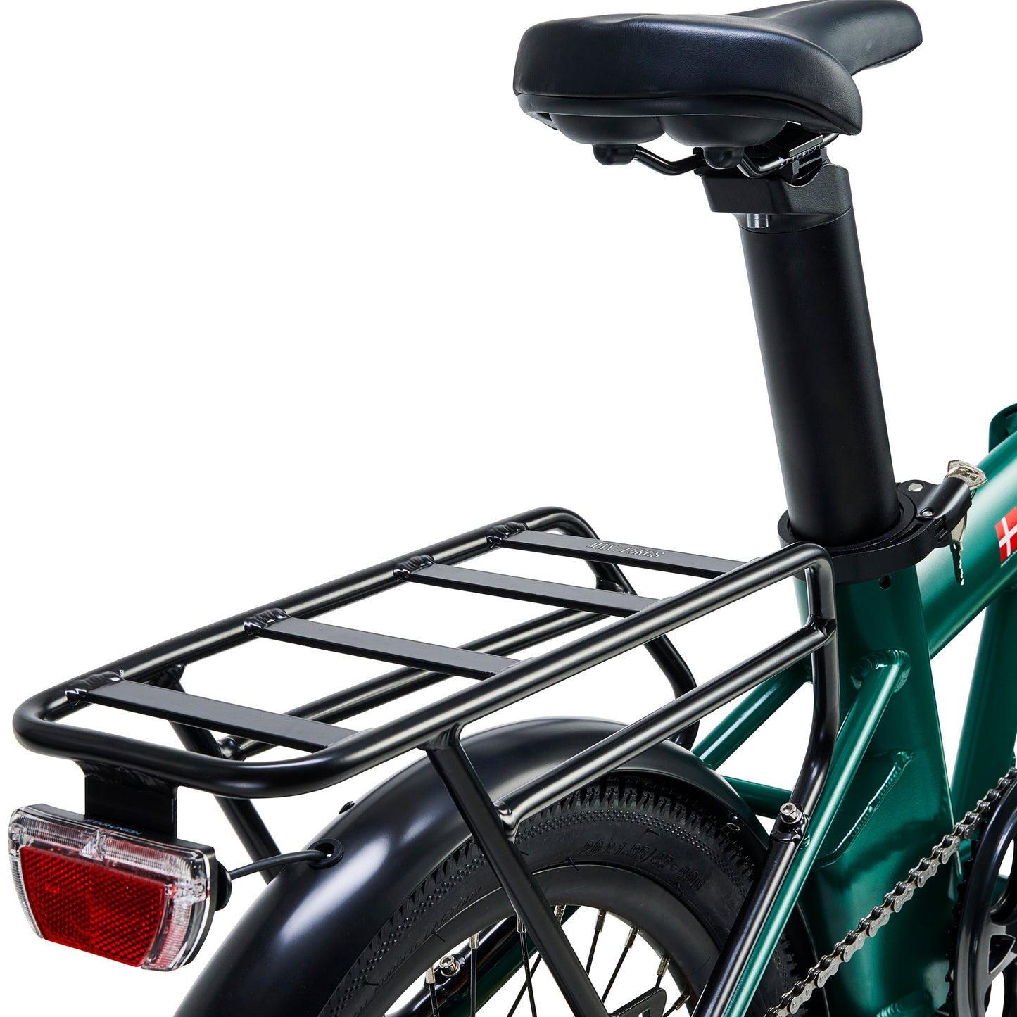Hygge Virum green foldable cargo electric bike – compact utility e-bike for urban transport – Volt Ventures