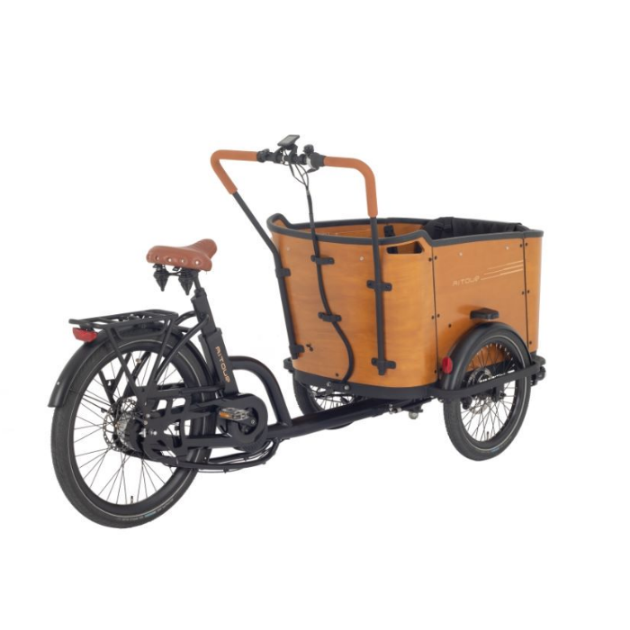 Aitour Family C cargo electric bike with front and rear load space – electric utility bike for UK families-volt-ventures