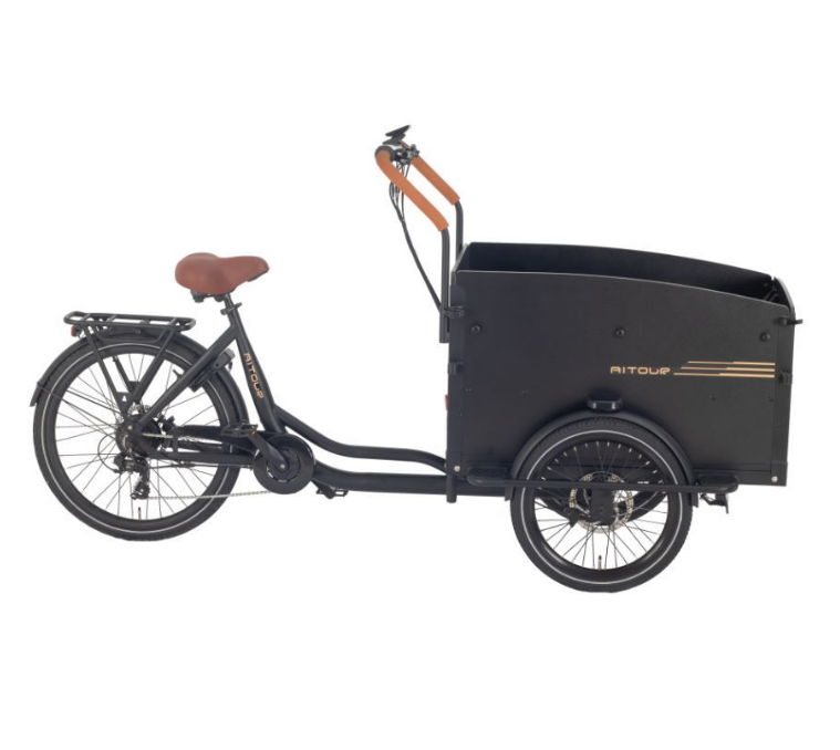 Aitour Starter cargo electric bike with front box – entry-level utility e-bike for families and daily transport in the UK-volt-ventures