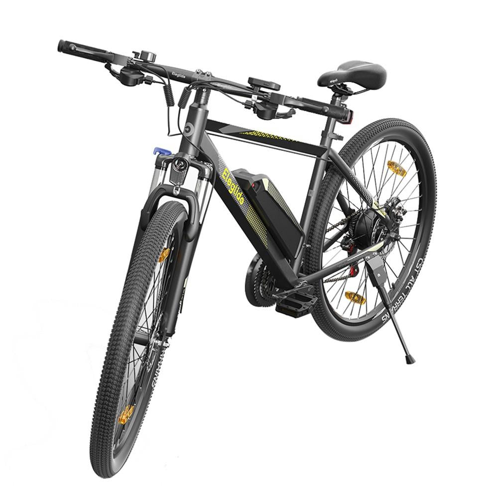 Eleglide M1 Plus 27.5 inch electric mountain bike with Shimano gears, front suspension, and LCD display – Volt Ventures
