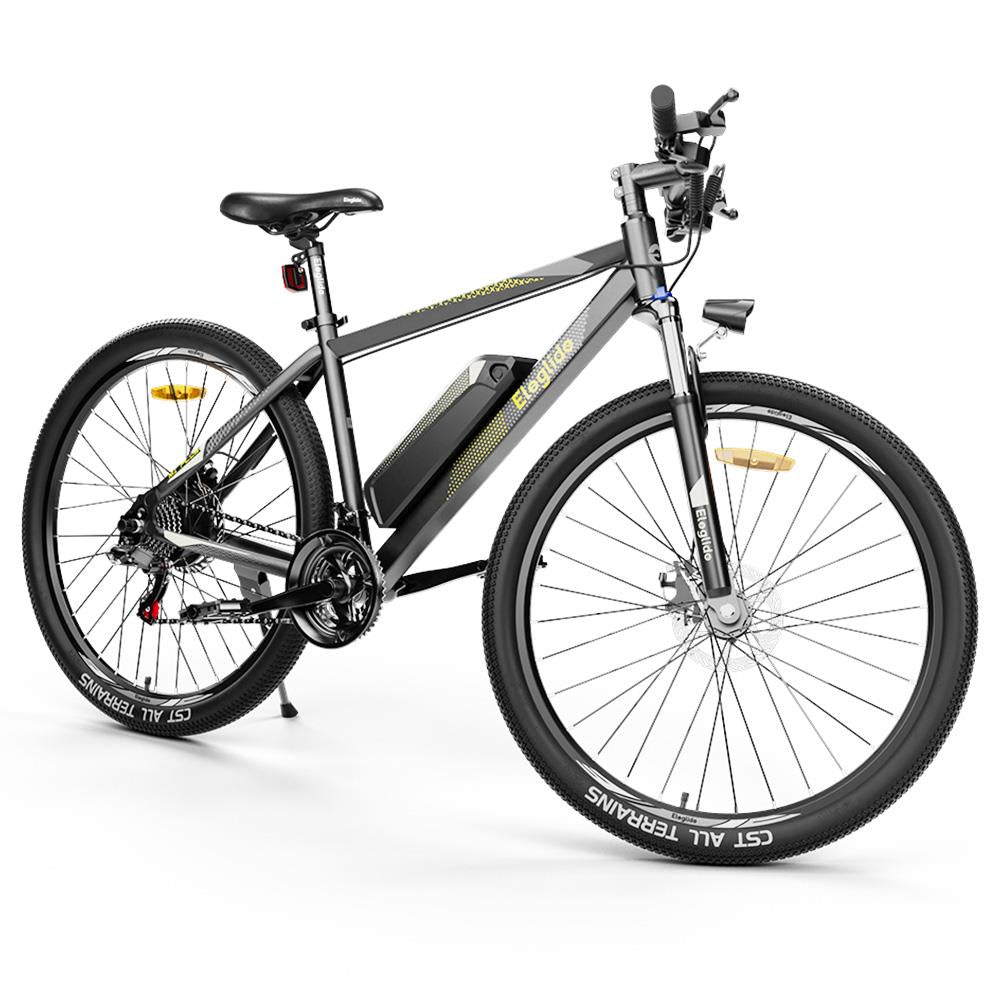 Eleglide M1 Plus 27.5 inch electric mountain bike with Shimano gears, front suspension, and LCD display – Volt Ventures