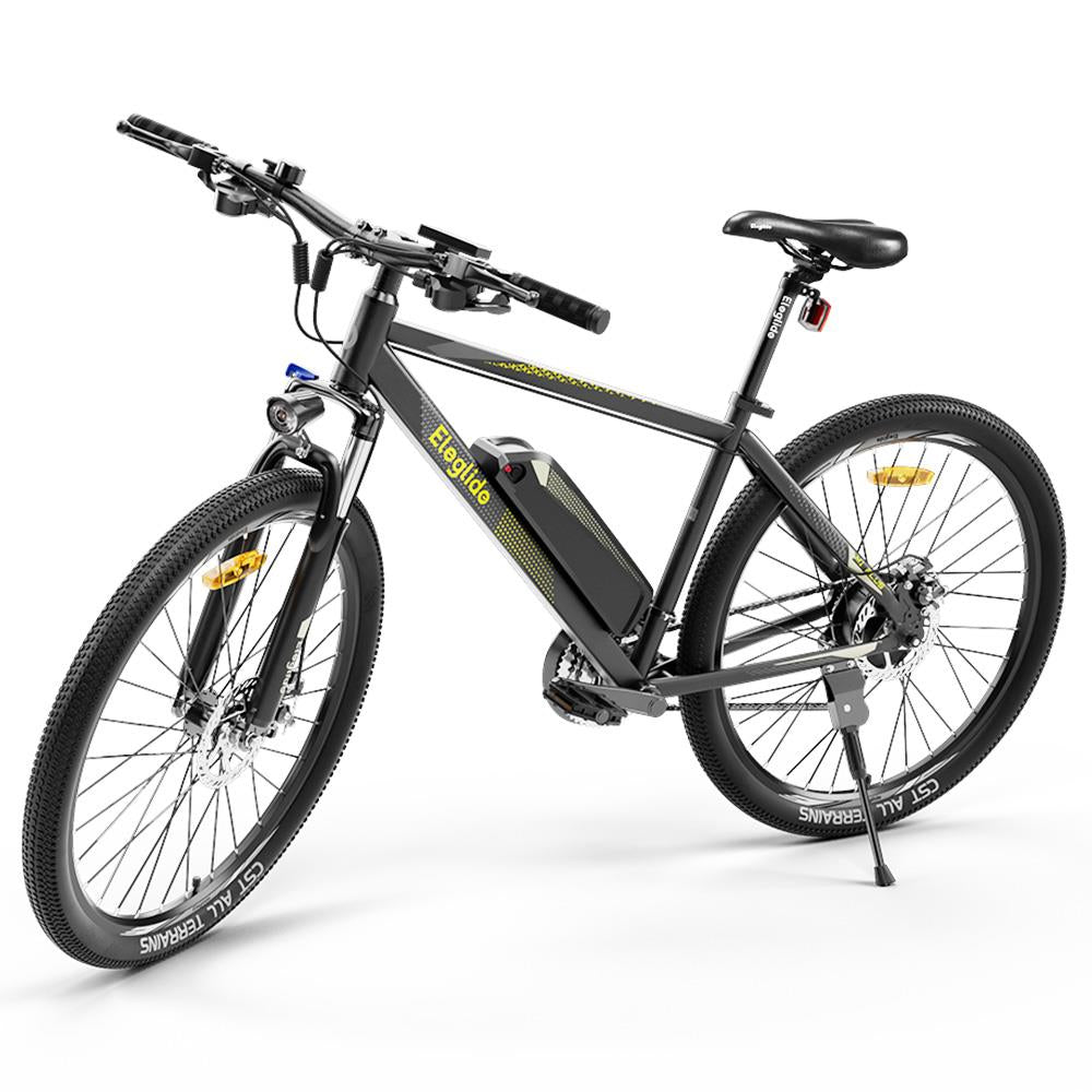 Eleglide M1 Plus 27.5 inch electric mountain bike with Shimano gears, front suspension, and LCD display – Volt Ventures