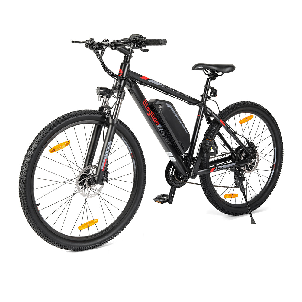 Eleglide M2 27.5 inch electric mountain bike with large wheels, powerful motor, and hydraulic suspension – Volt Ventures