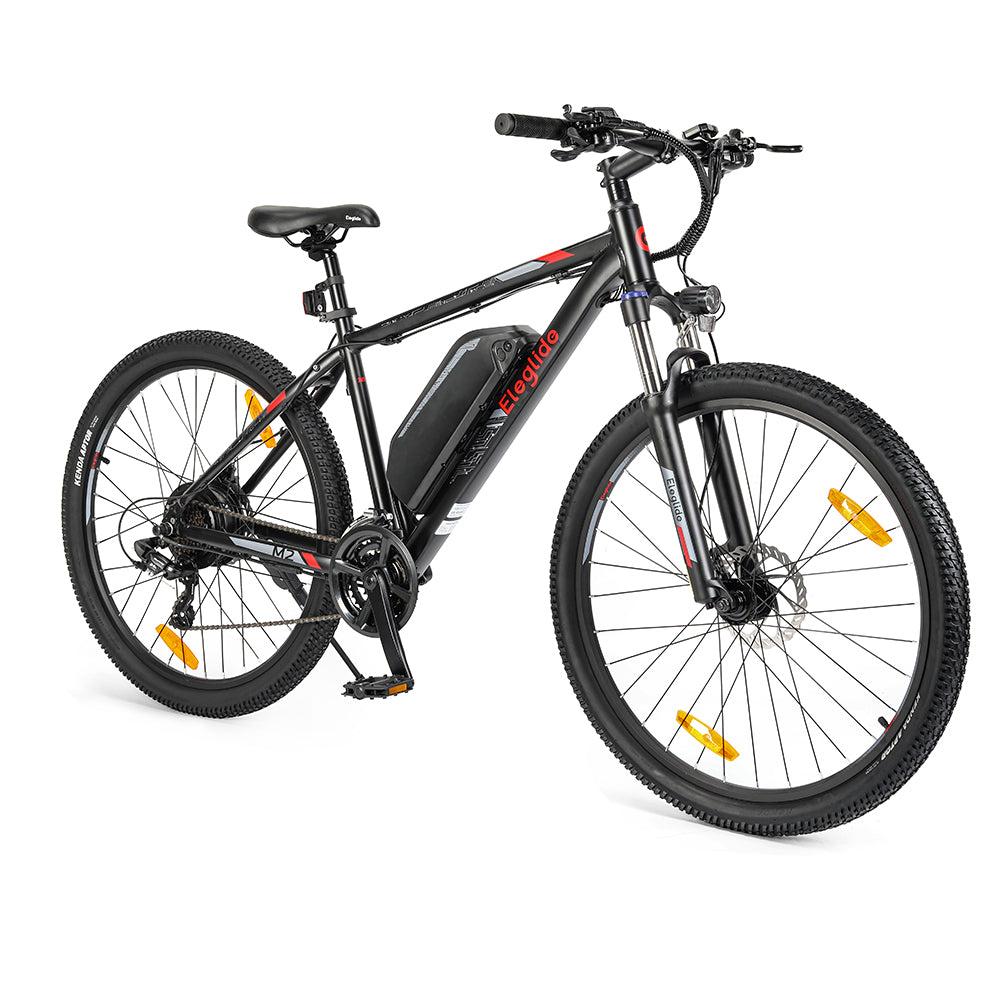 Eleglide M2 27.5 inch electric mountain bike with front suspension, Shimano gears, and long-range battery – Volt Ventures