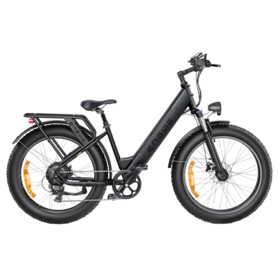 Engwe E26 Step-Thru Fat Tyre Electric Cargo Bike in Black – Powerful and rugged electric bike with step-through frame – Volt Ventures