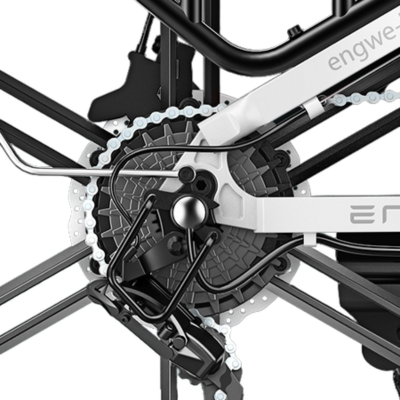 Engwe Engine X white fat tyre foldable cargo electric bike – premium performance e-bike for all-terrain and urban commuting from Volt Ventures