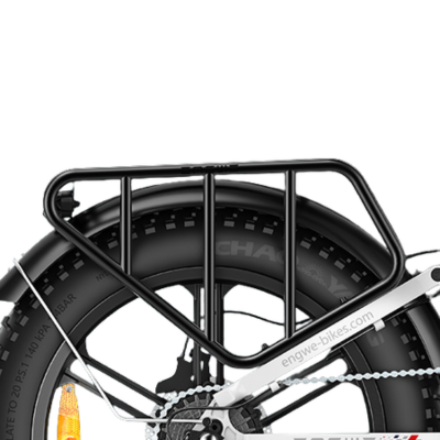 Engwe Engine X white fat tyre foldable cargo electric bike – premium performance e-bike for all-terrain and urban commuting from Volt Ventures