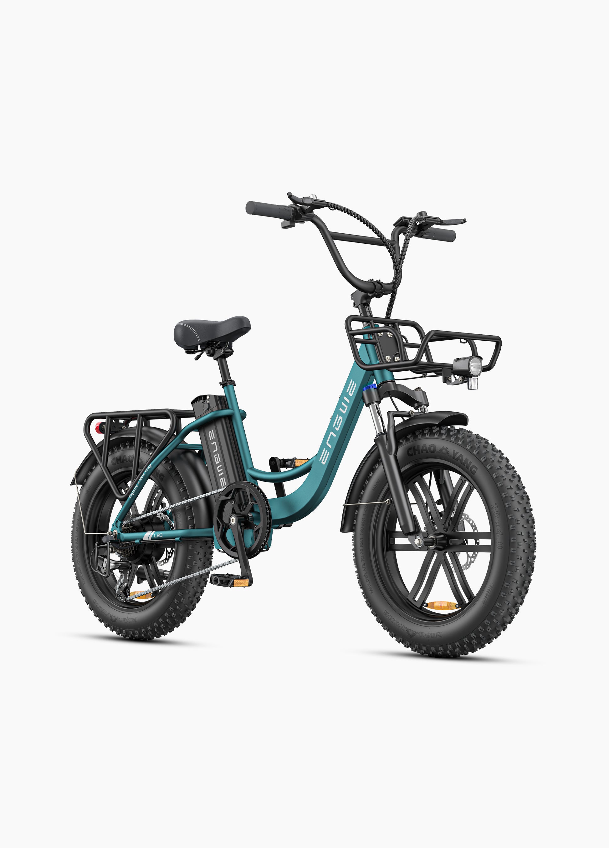Engwe L20 Boost Green Fat Tyre Cargo Electric Bike – Durable City and Utility E-Bike from Volt Ventures