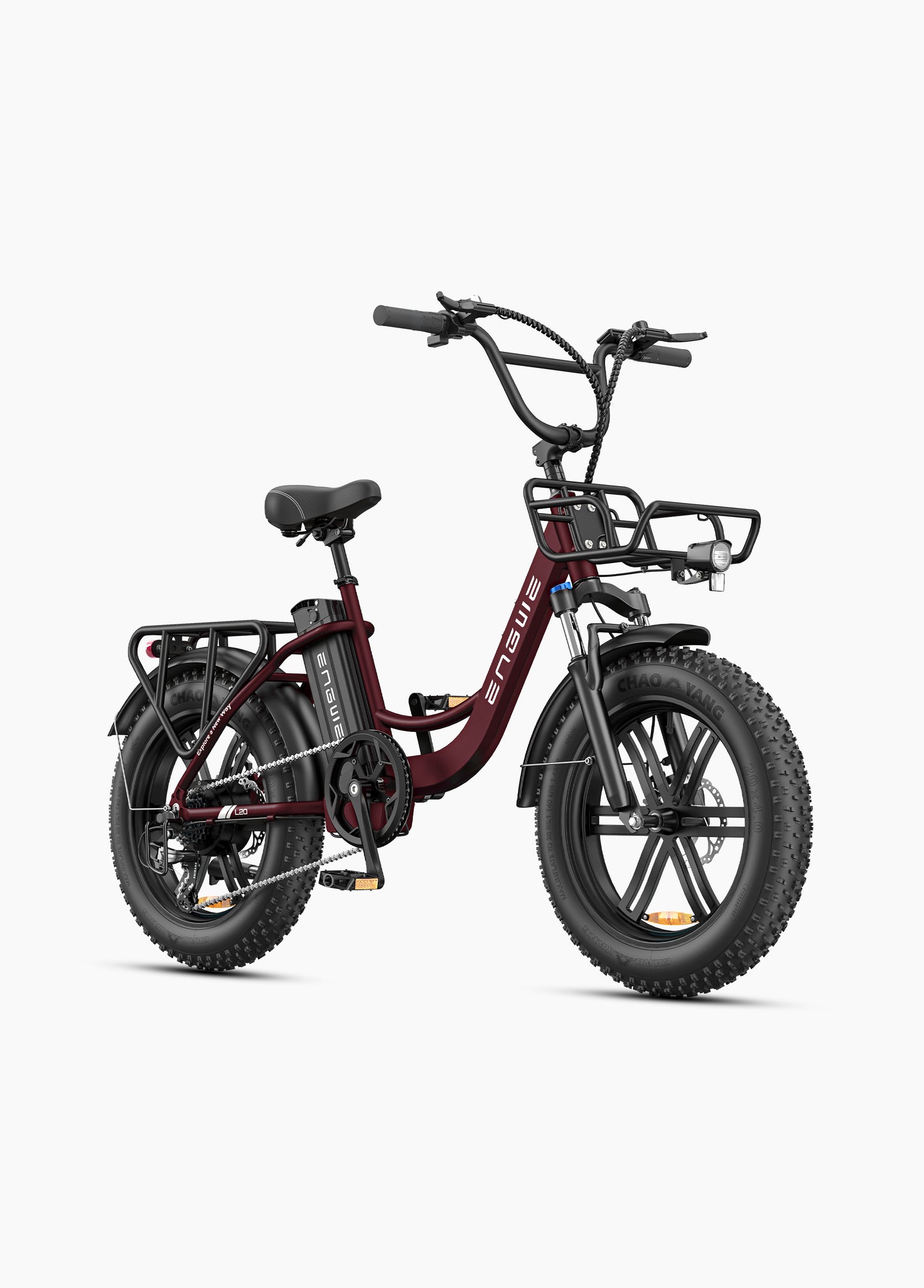 Engwe L20 Boost Red Fat Tyre Cargo Electric Bike – Durable City and Utility E-Bike from Volt Ventures