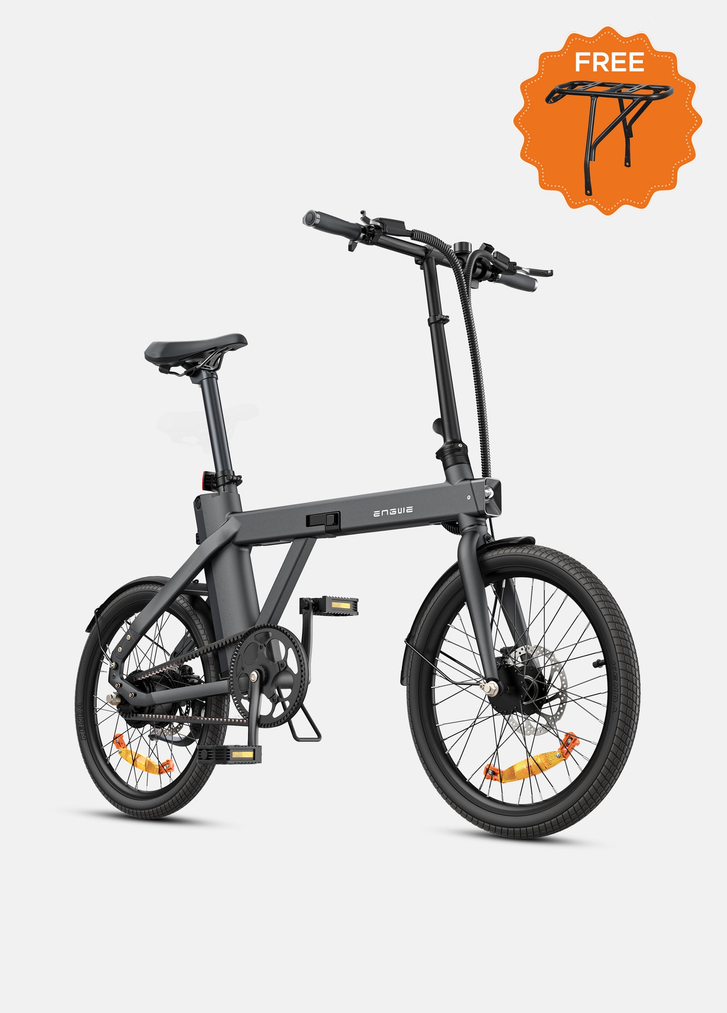 ENGWE P20 foldable commuter electric bike in black with lightweight frame and long-range battery – available from Volt Ventures