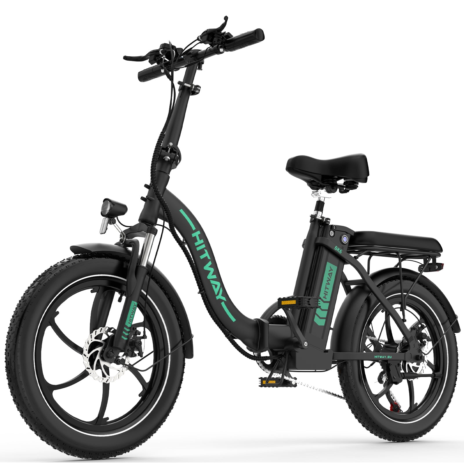 Hitway BK-6SL electric bike – 26-inch fat tyre e-bike with front suspension, LED display, and long-range motor – Volt Ventures