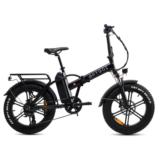 Hygge Vester electric bike black – urban step-through e-bike with mudguards and rear rack – Volt Ventures