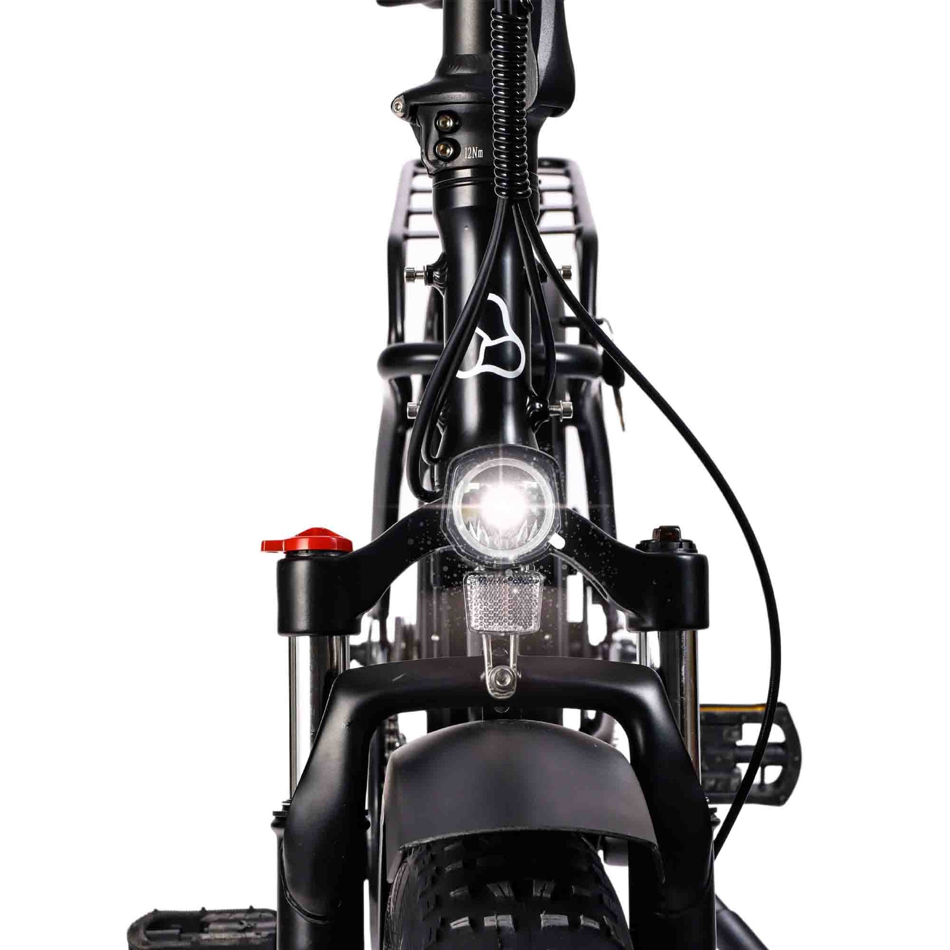 Hygge Vester electric bike black – urban step-through e-bike with mudguards and rear rack – Volt Ventures