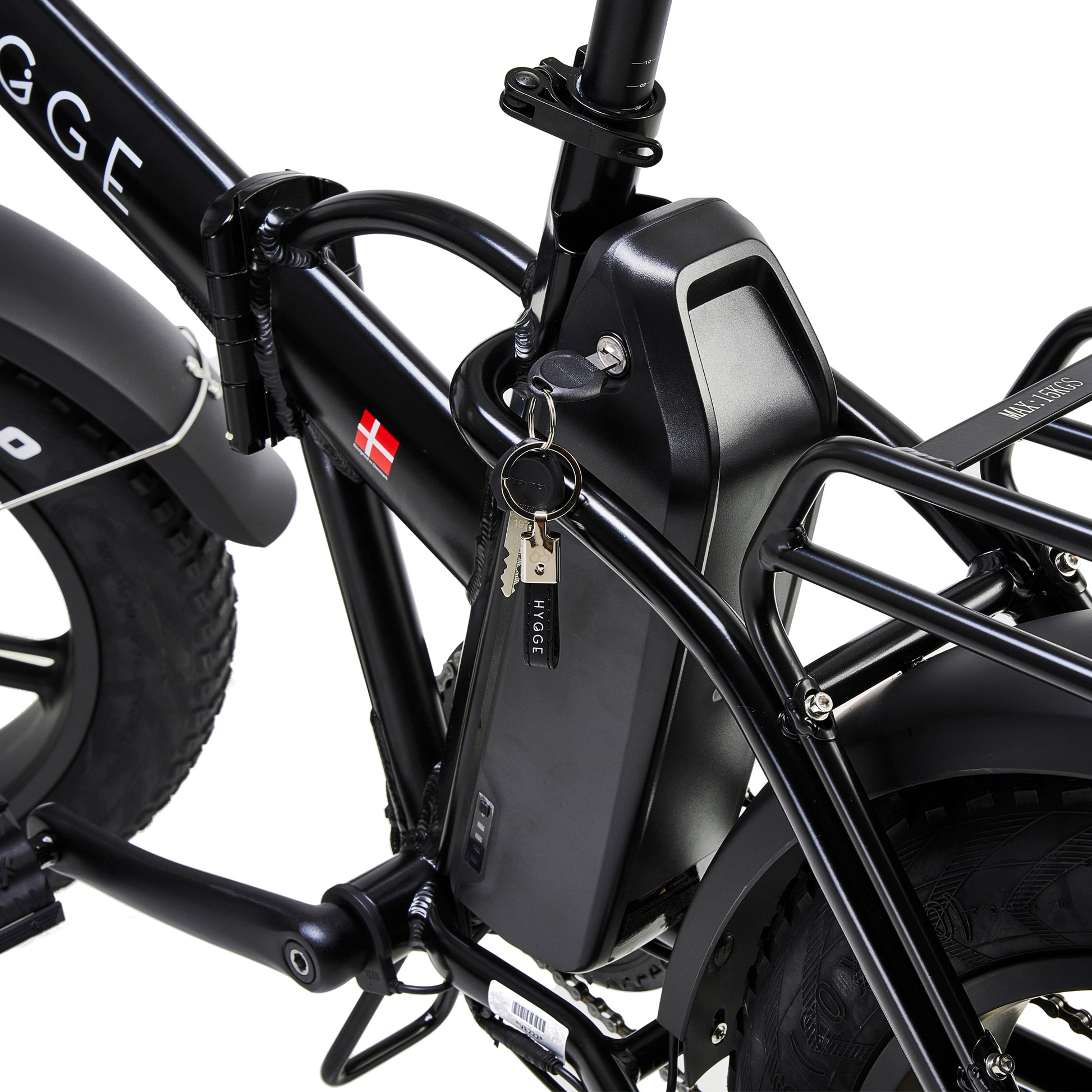 Hygge Vester electric bike black – urban step-through e-bike with mudguards and rear rack – Volt Ventures