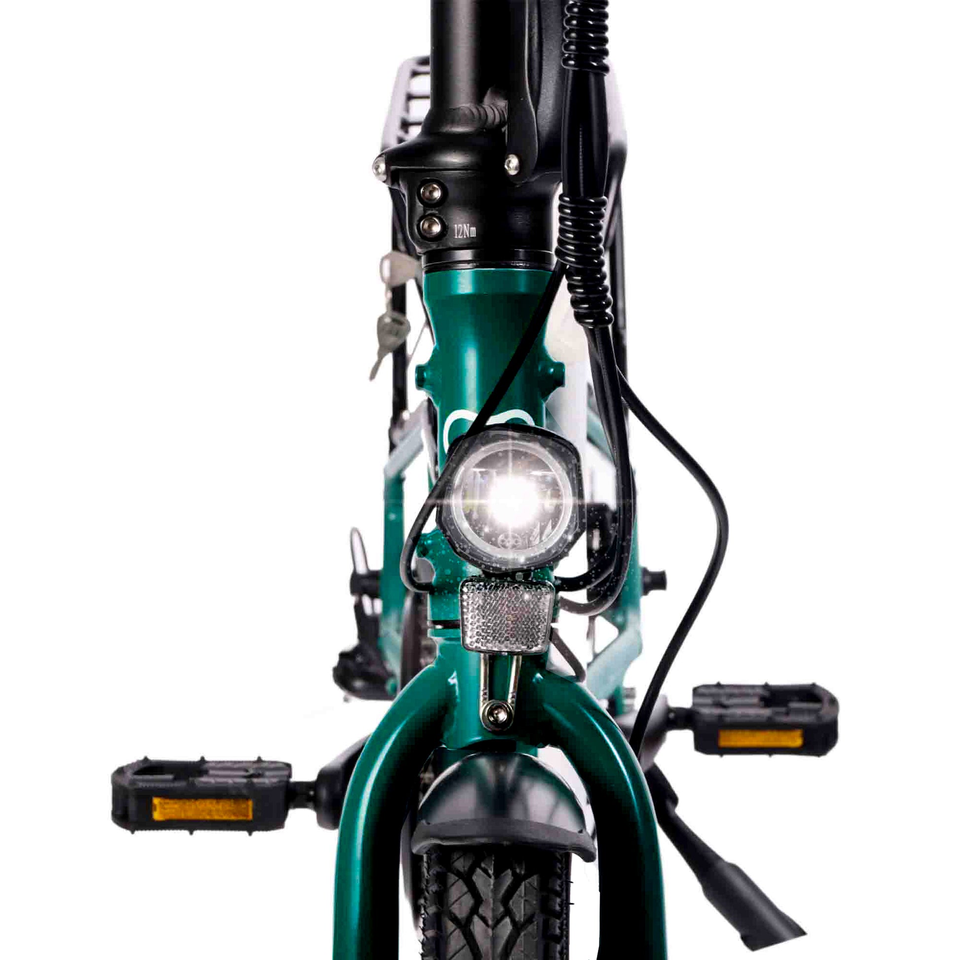 Hygge Virum green foldable cargo electric bike – compact utility e-bike for urban transport – Volt Ventures