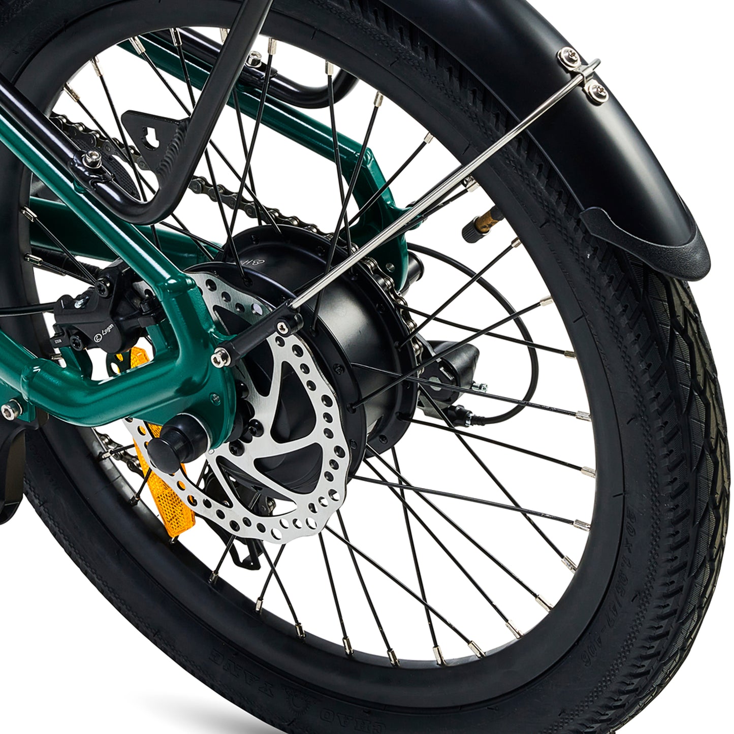 Hygge Virum green foldable cargo electric bike – compact utility e-bike for urban transport – Volt Ventures