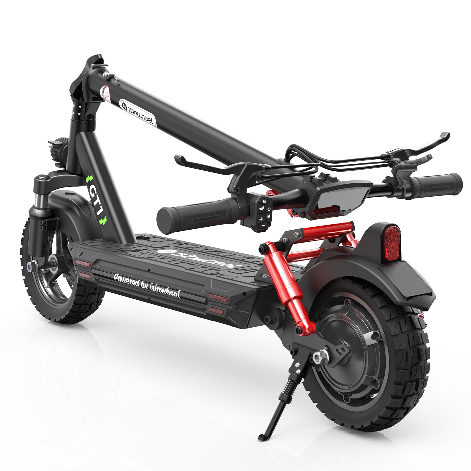 Isinwheel GT1 high-performance electric scooter with dual suspension, large tyres, and 800W motor – Volt Ventures