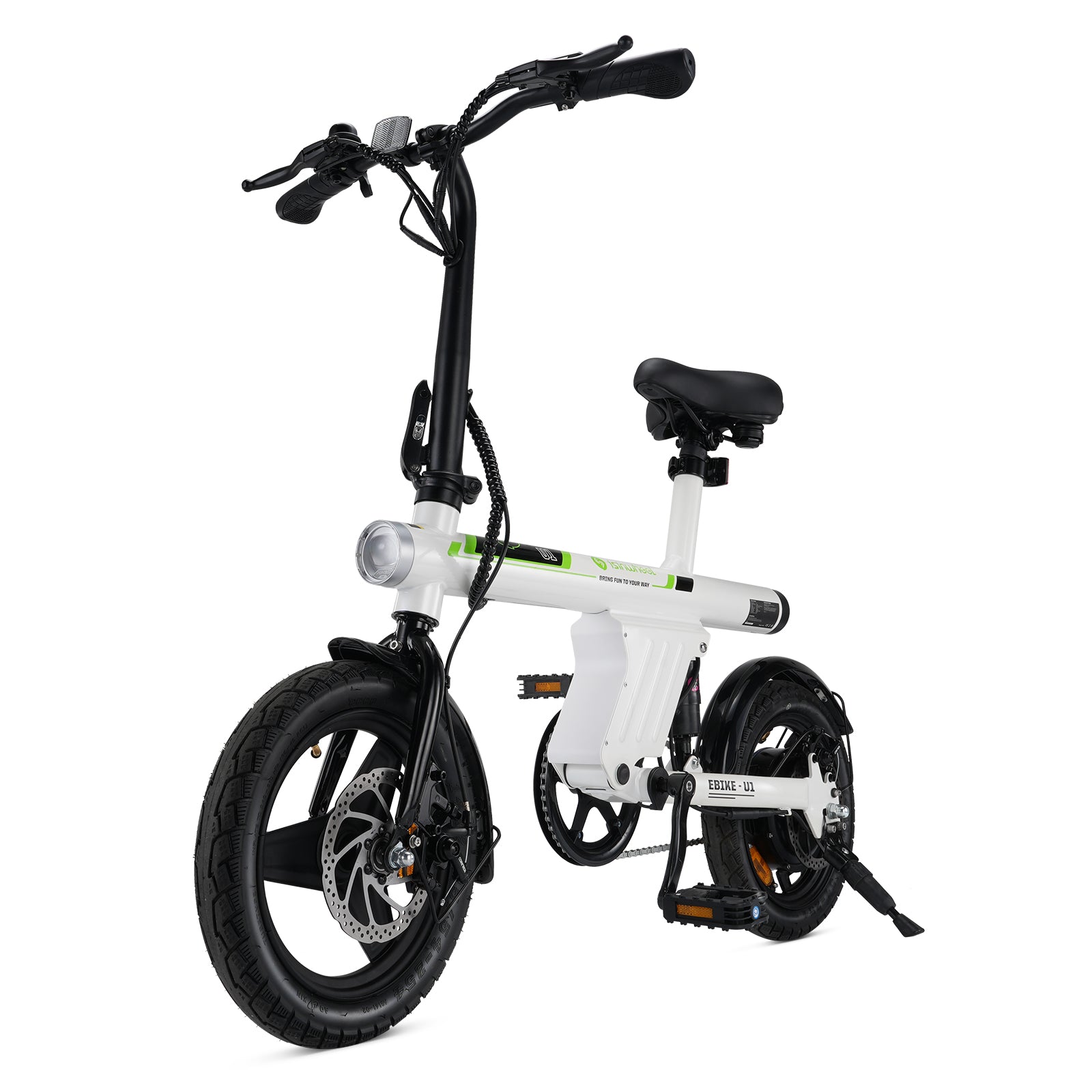 Isinwheel U1 white electric bike with lightweight foldable frame and 250W motor – Volt Ventures