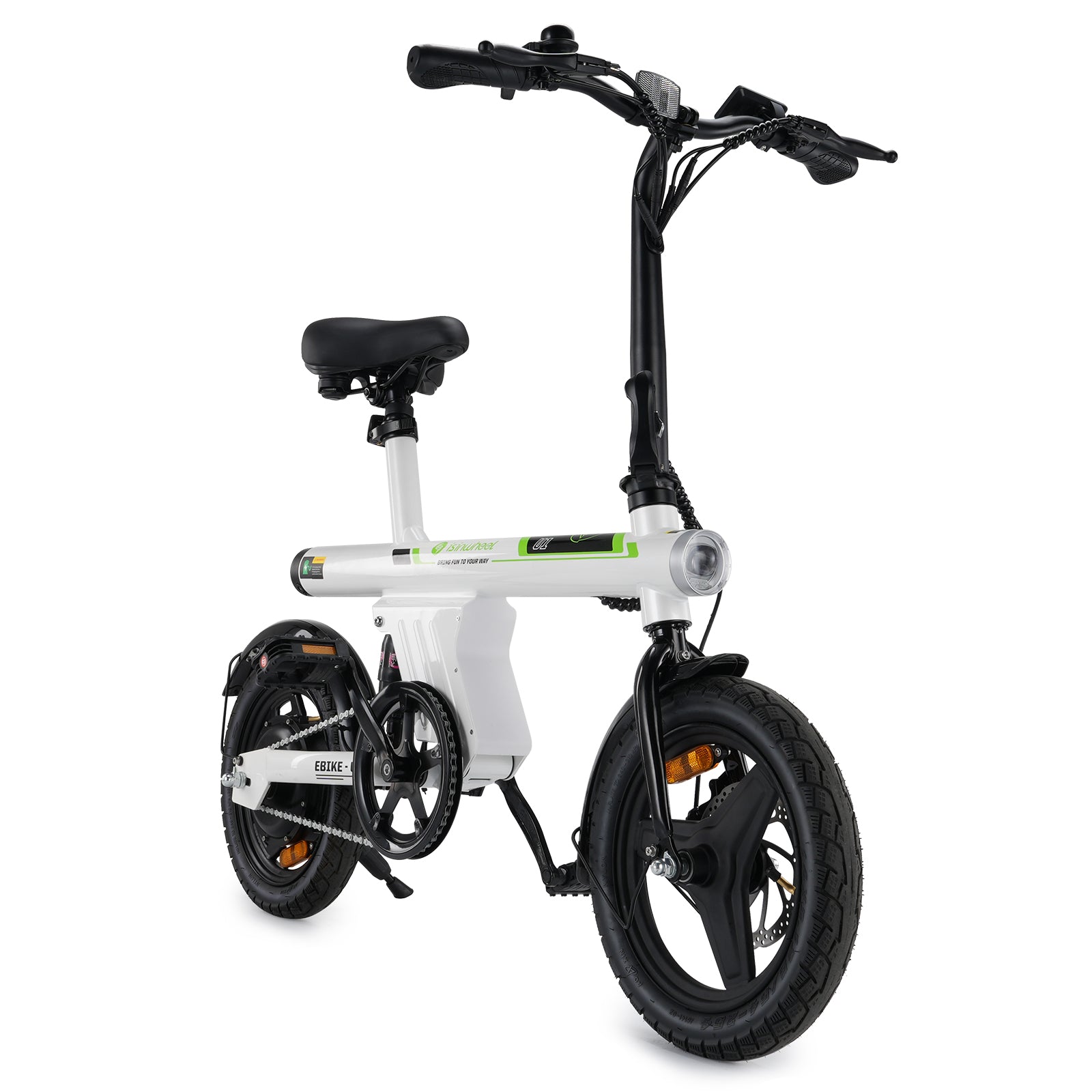 Isinwheel U1 white electric bike with lightweight foldable frame and 250W motor – Volt Ventures