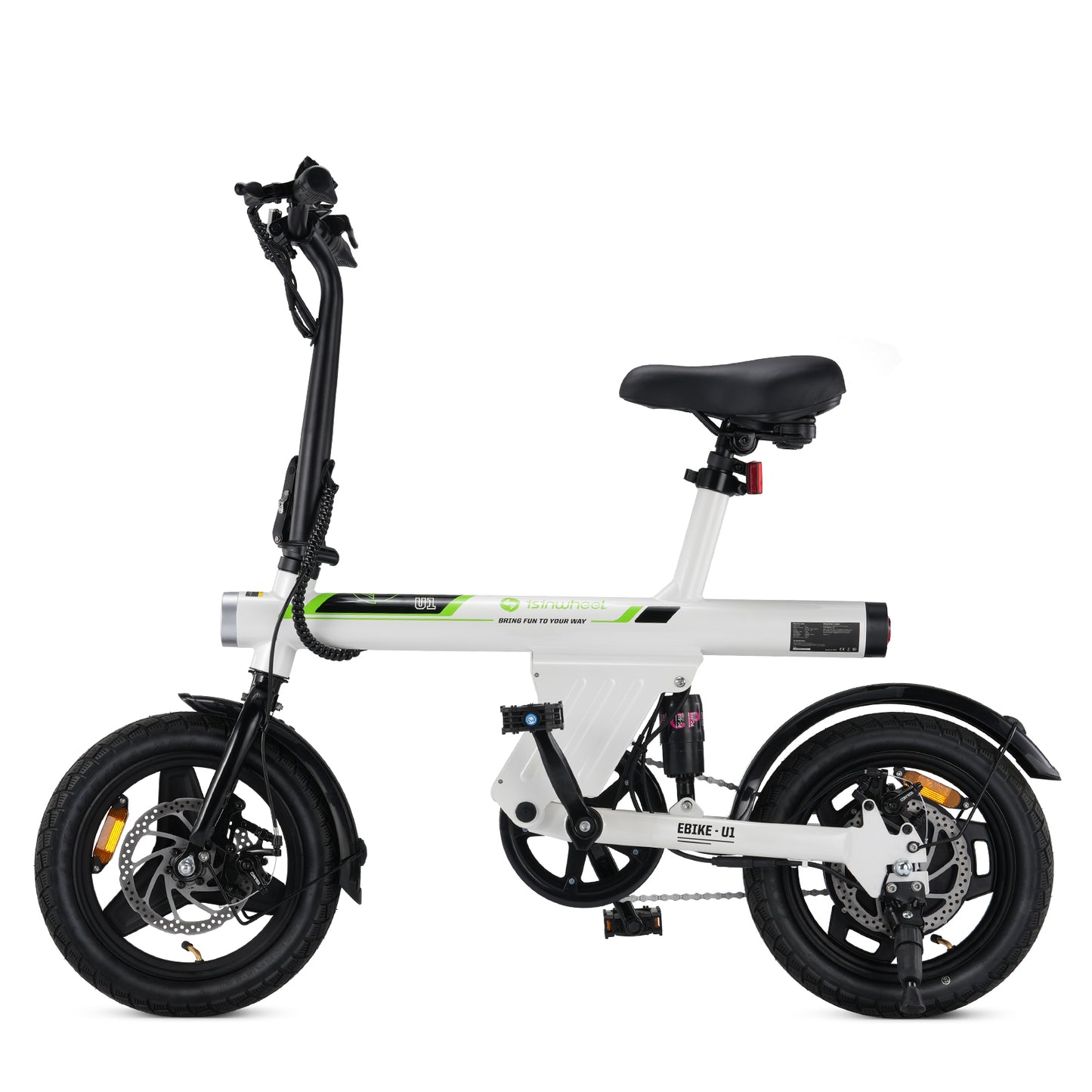Isinwheel U1 white electric bike with lightweight foldable frame and 250W motor – Volt Ventures