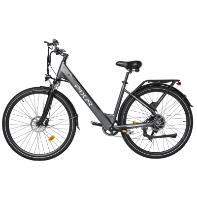 Black Pixar City electric bicycle on a white background
