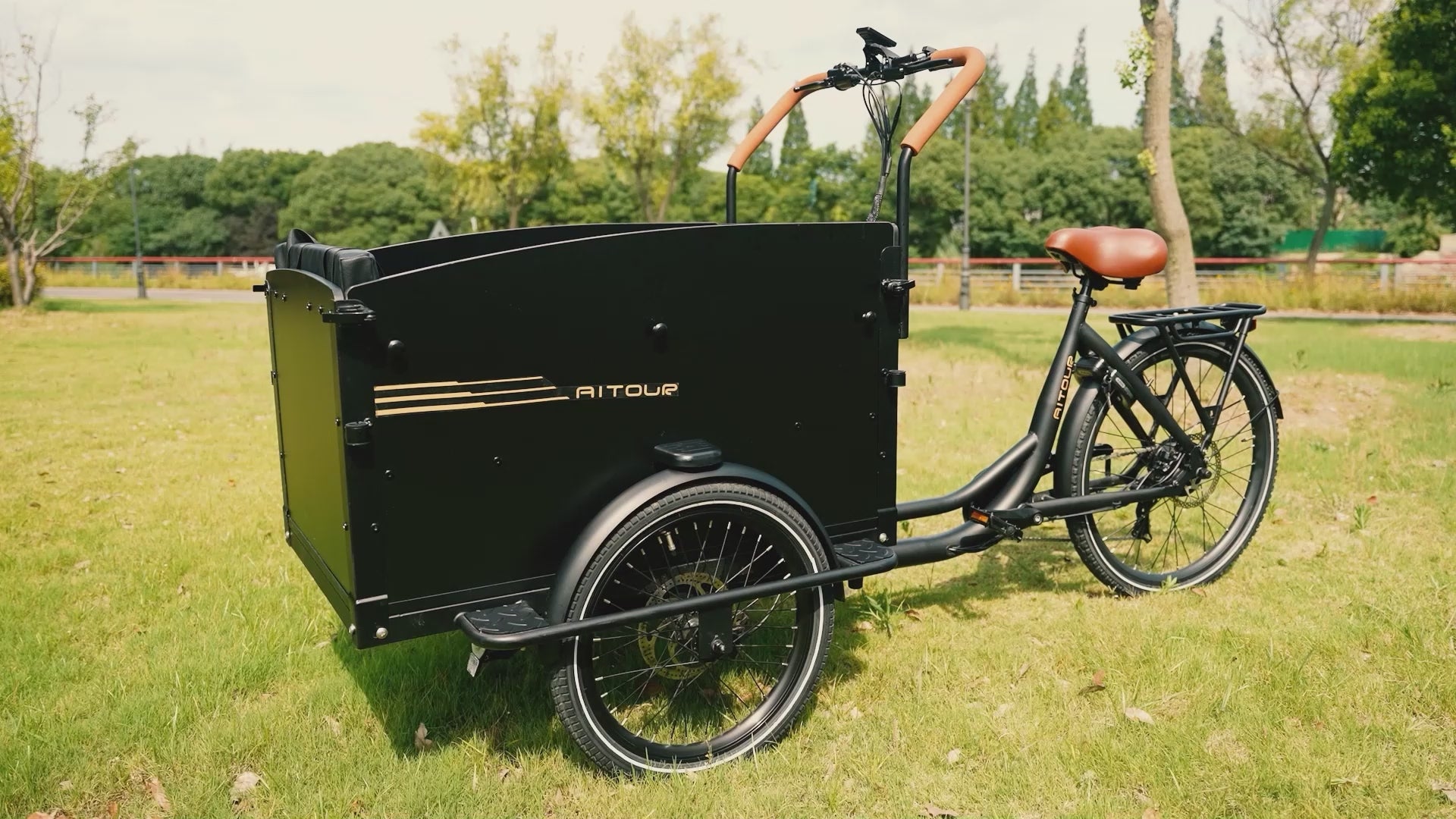 Aitour Starter cargo electric bike with front box – entry-level utility e-bike for families and daily transport in the UK-volt-ventures