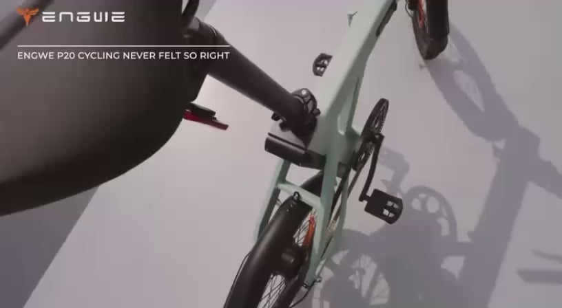 Video showcasing the Engwe P20 foldable electric bike in action – compact, commuter-friendly e-bike from Volt Ventures.