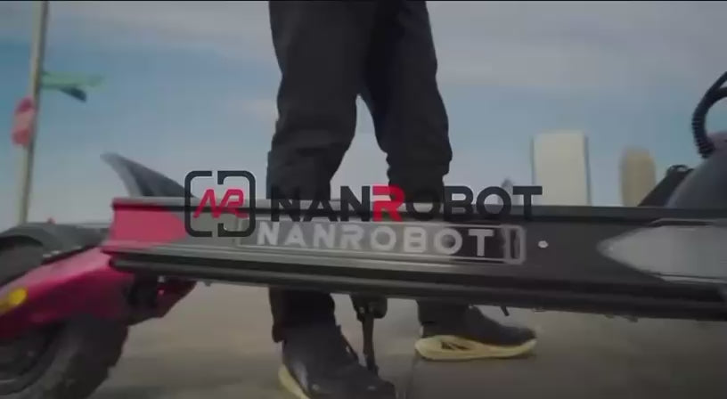Nanrobot LS7+ electric scooter video showcasing dual motors, off-road tyres, high speed performance, and seated design – Volt Ventures