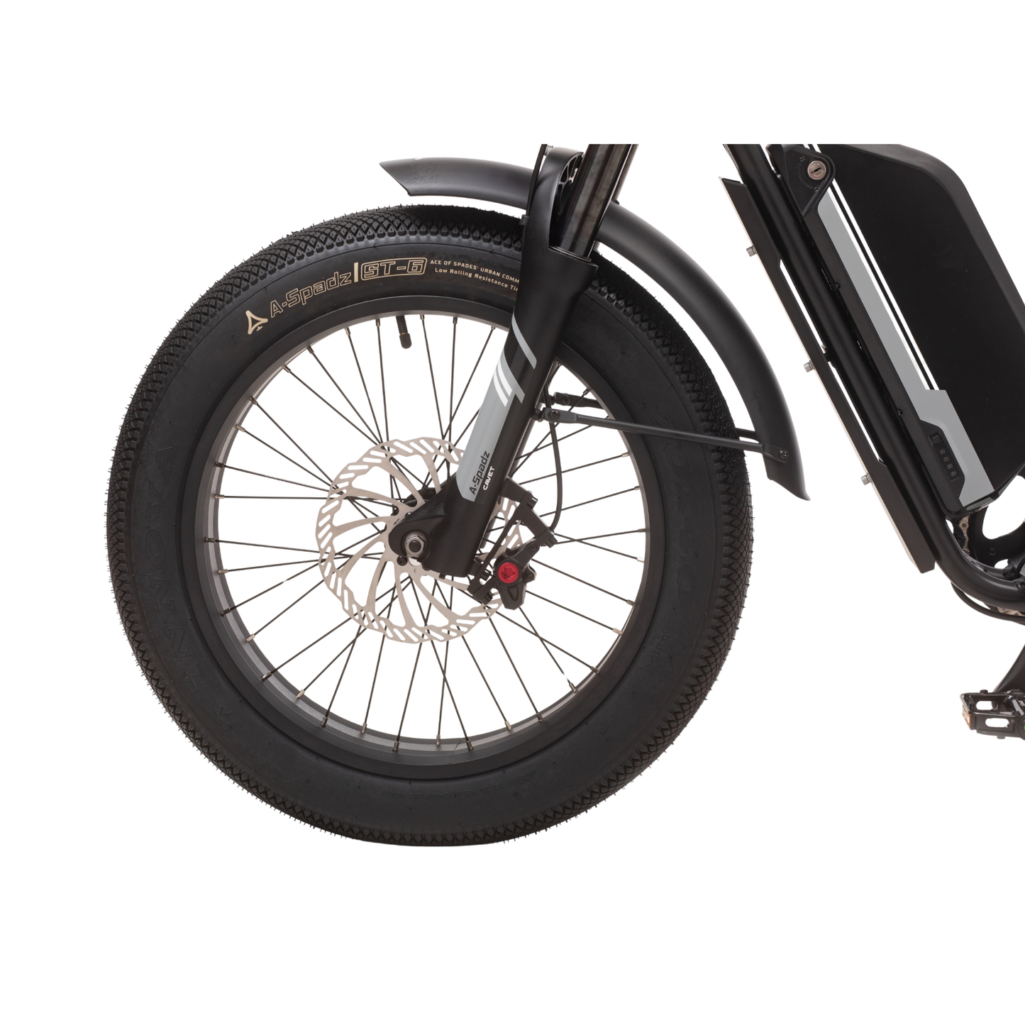 Qreate Cavet Air electric fat tyre bike in black, powerful all-terrain e-bike for UK riders available from Volt Ventures