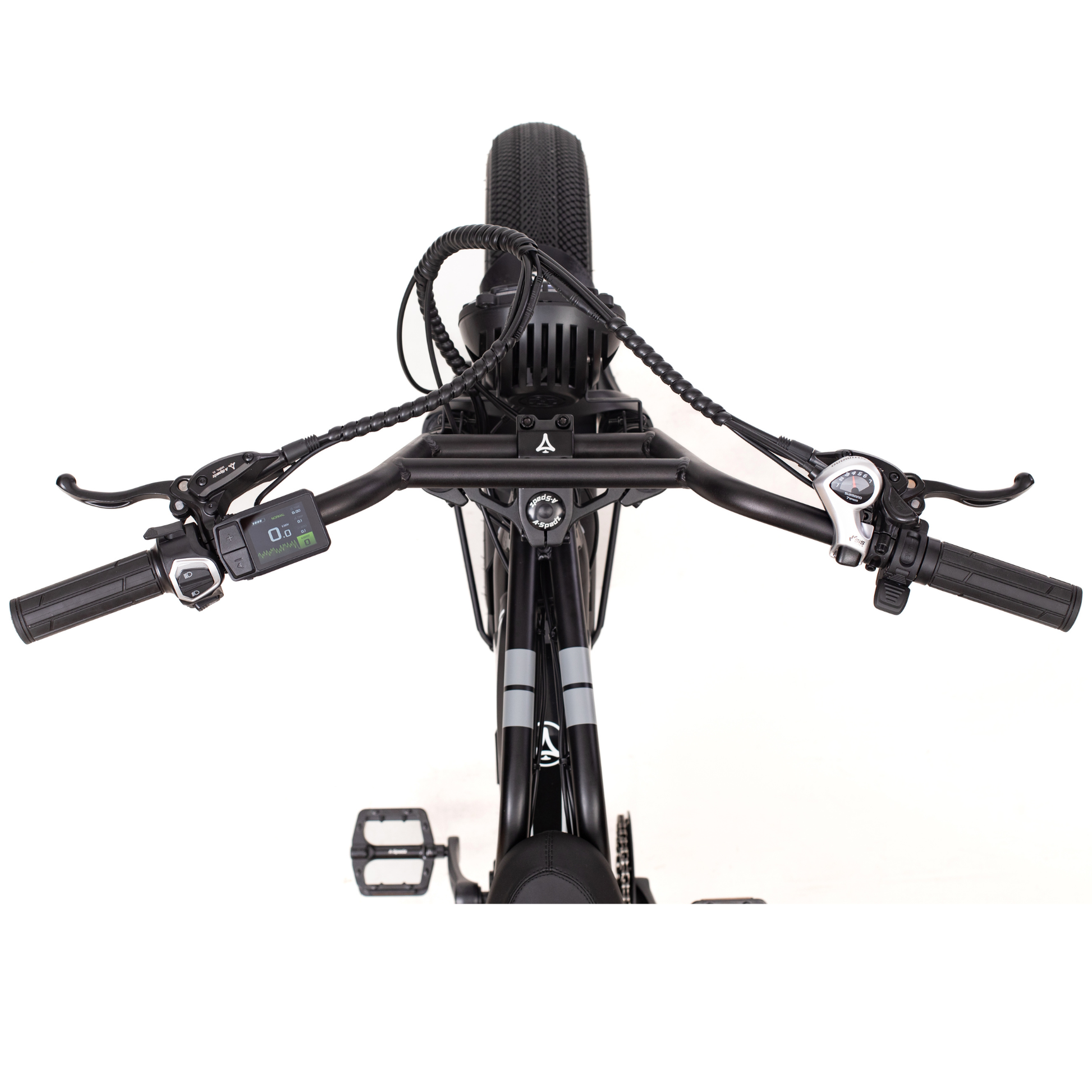 Qreate Cavet Air electric fat tyre bike in black, powerful all-terrain e-bike for UK riders available from Volt Ventures