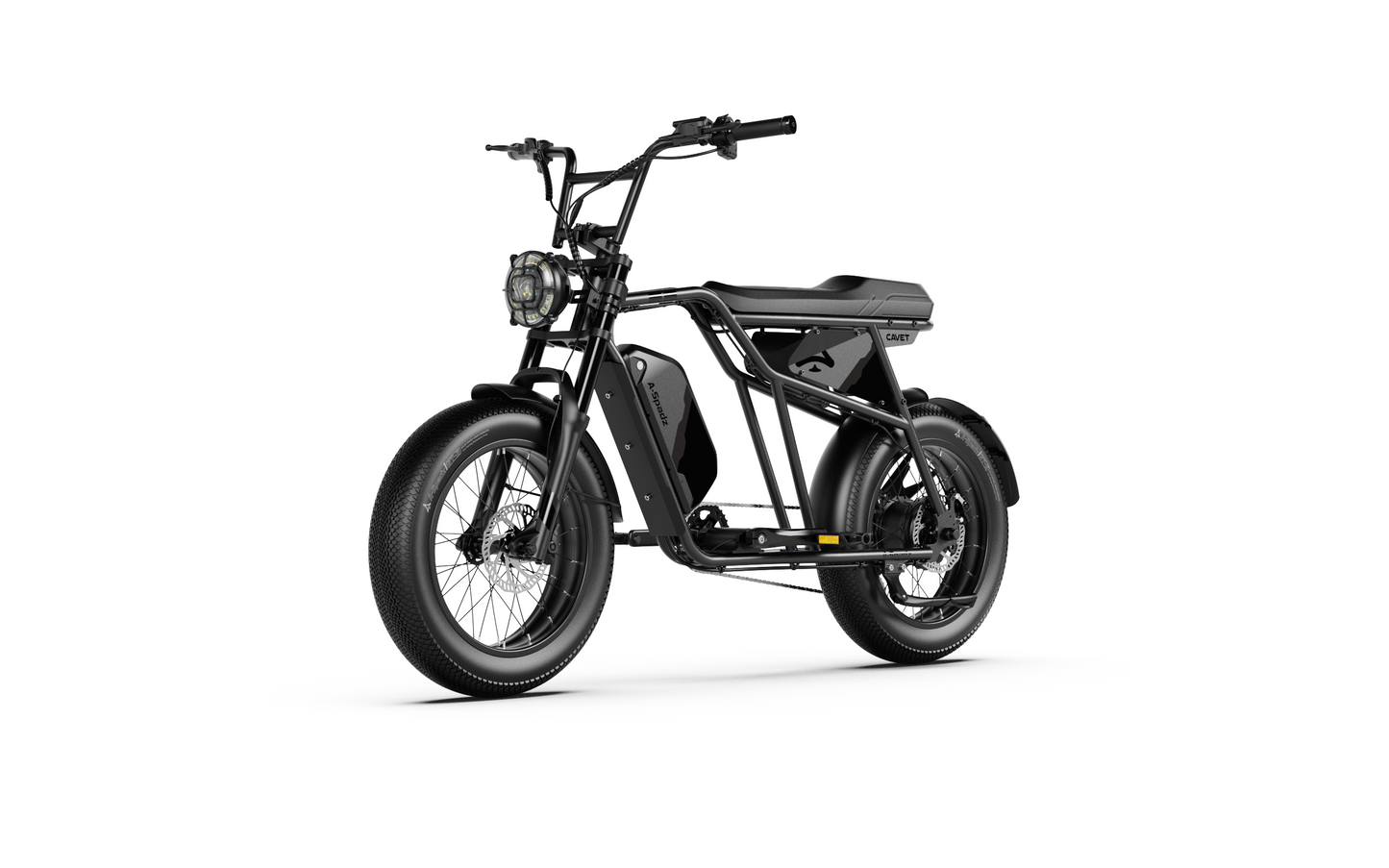 Qreate Cavet Air electric fat tyre bike in dark grey, comfortable off-road e-bike for UK riders from Volt Ventures