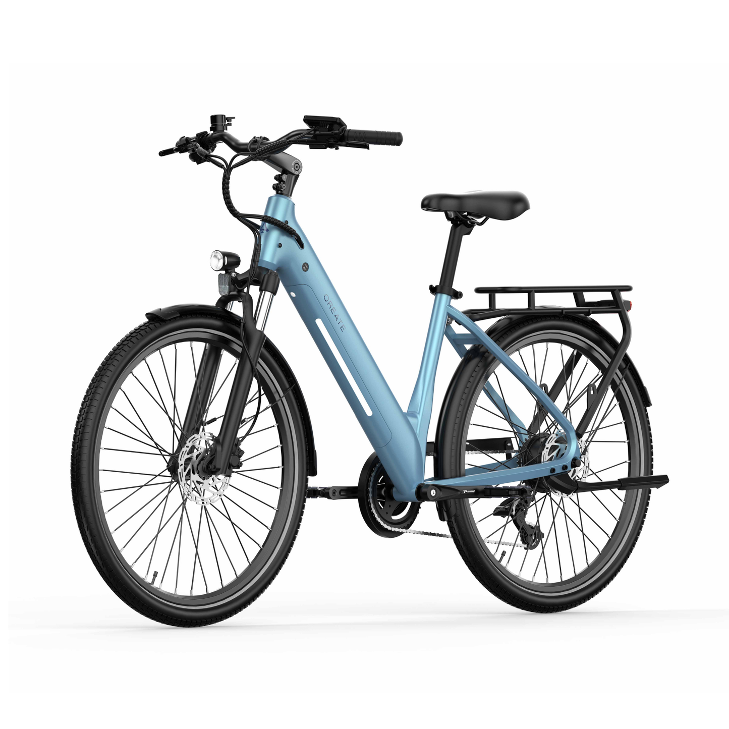 Qreate City Air electric bike in blue, comfortable city commuter e-bike for UK riders available from Volt Ventures
