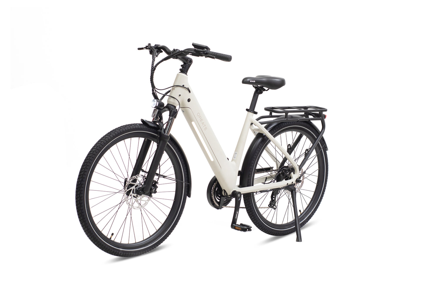 Qreate City Air electric bike in white, reliable electric city bike for everyday UK riding from Volt Ventures