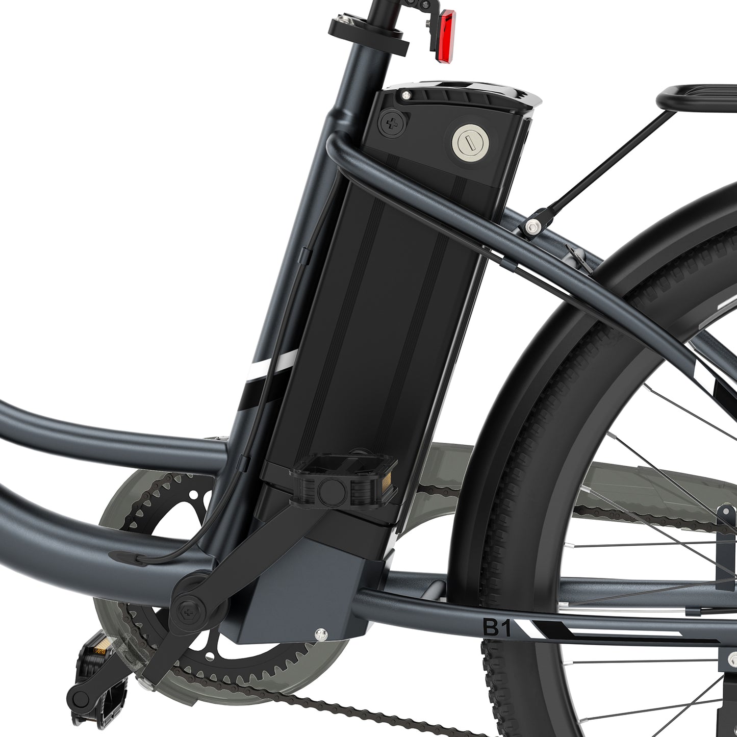 Touroll B1 step-through electric bike with low-frame design, front suspension, and long-range battery – Volt Ventures