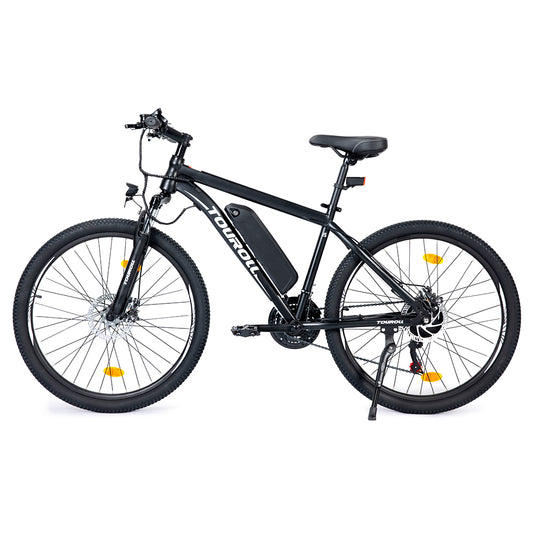 Touroll U1 26-inch Mountain E-Bike – Hardtail Electric MTB, Black, Silver, White, 250W Motor, Volt Ventures UK